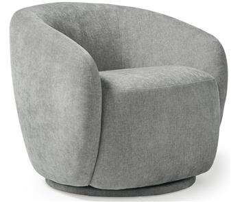 Grace Swivel Tub Chair Warm Grey Fabric thumbnail