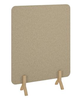 SHUSH Accoustic Floor Standing Panels - Plain Design in Camel/Wooden Feet thumbnail