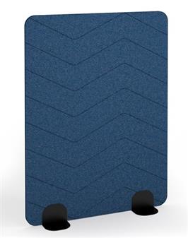 SHUSH Accoustic Floor Standing Panels - Zigzag Design in Blue/Black Metal Feet thumbnail