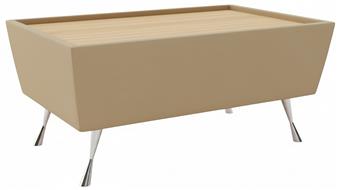 Manhattan Rectangular Coffee Table Wooden Top thumbnail