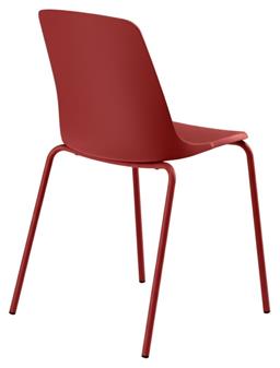 Uno 4 Leg Coloured Frame Stacking Chair - Back View thumbnail