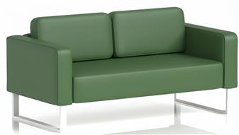 Brix 2 Seater Sofa White Legs thumbnail