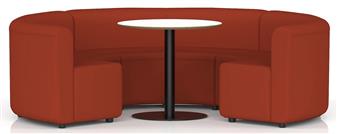 Momo Low Back Circular Booth With White Table thumbnail
