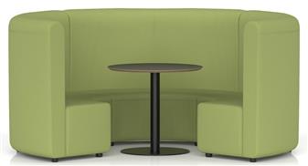 Momo High Back Circle Booth Seating With Black Table thumbnail