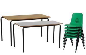 Hille E-Series Class Pack - 30 x Chairs & 15 Tables - Crushed Bent thumbnail