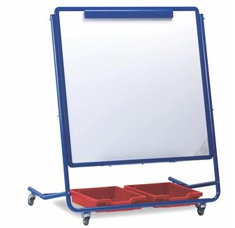 Early Years Single Sided Storage Easel - Blue Frame/Red Trays thumbnail