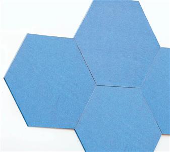 Recycled Hexagon Noticeboards - Pack Of 6 - Sky Blue thumbnail