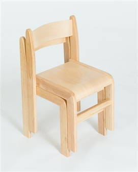 Natural Wood Stacking Classroom Chair thumbnail