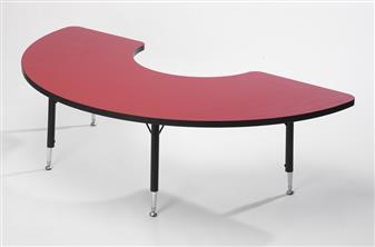 Height-Adjustable Arc Table - Red thumbnail