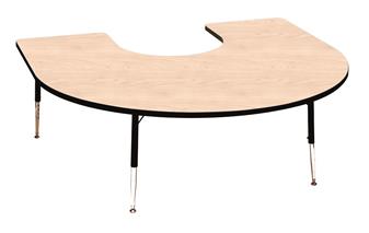 Height-Adjustable Horseshoe Table - Maple thumbnail