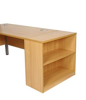 Beech 800mm Wide Desk High Bookcase thumbnail
