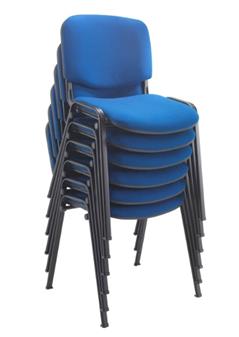 Charcoal Fabric Stacking Chair With Chrome Frame thumbnail