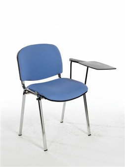 F1CT Stacking Chair With Chrome Frame - One Arm & Writing Tablet  thumbnail