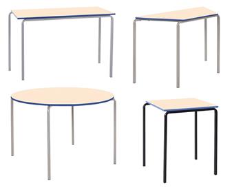 Crushed Bent Classroom Tables PVC Edge  thumbnail