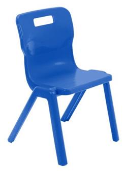 Titan One Piece Polypropylene Chair - Size 4 - Blue thumbnail
