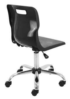 Titan Polypropylene Swivel Chair - Black thumbnail
