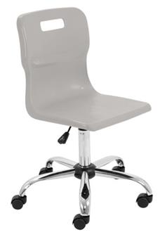 Titan Polypropylene Swivel Chair - Grey thumbnail