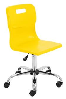 Titan Polypropylene Swivel Chair - Yellow thumbnail