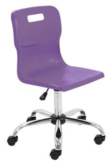 Titan Polypropylene Swivel Chair - Purple thumbnail