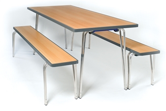 Premier Folding Table + Premier Stacking Benches thumbnail