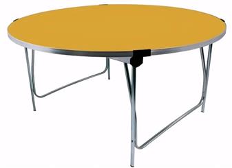 4ft Laminate Round Folding Table - Mustard