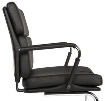 Charles Eames Style Medium Back Visitor Chair - Black