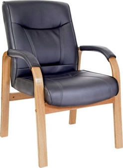 Black Leather Visitor Chair