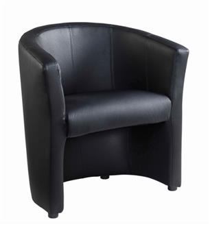 Leather Faced Tub Chair