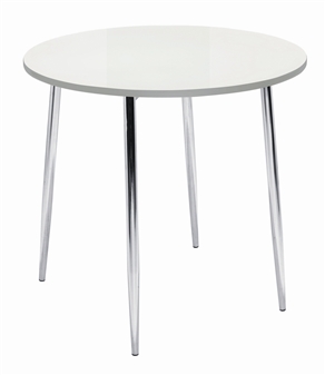 White High Gloss 4 Leg Cafe / Bistro Table