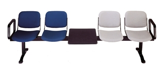 Kendall Beam Seat Shown With Arms and Table