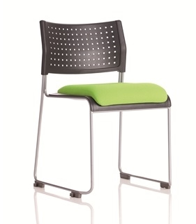 Twilight Stacking Chair With Upholstered Seat 