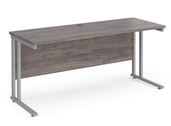600mm Deep Desk - Grey Oak