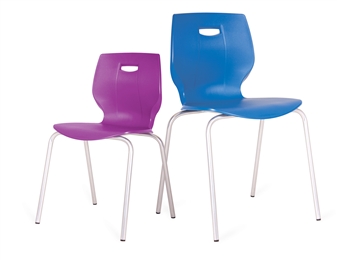 Poly Four Legged Chair - Blue & Mulberry Pair
