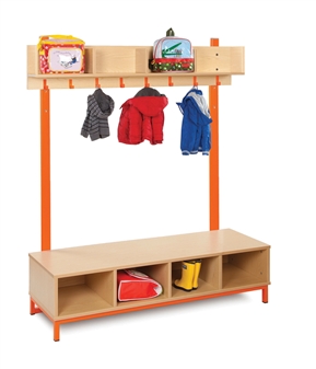 Cloakroom Top with 4 Open Compartments Bottom with 4 Open Compartments