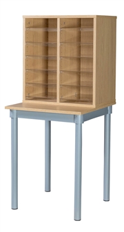 Pigeon Hole Unit With Table - 12 Space