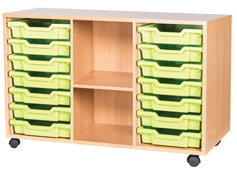 7 High 14 Tray Triple Middle Shelf