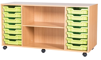 7 High 14 Tray Quad Middle Shelf