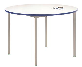 Whiteboard Circular Fully Welded Table PU Edge