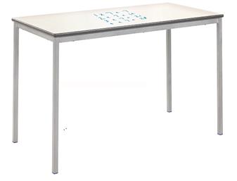 Whiteboard Rectangular Fully Welded Table PU Edge