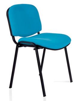 Ecton Stacking Side Chair Black Frame - Vinyl