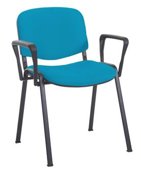 Ecton Stacking  Arm Chair Black Frame