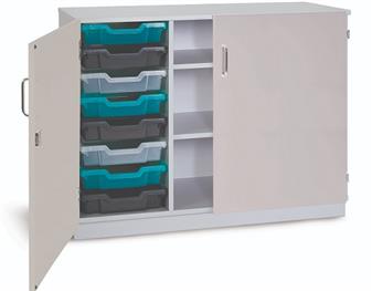 8 Single Tray + 2 Adjustable Shelves - Grey