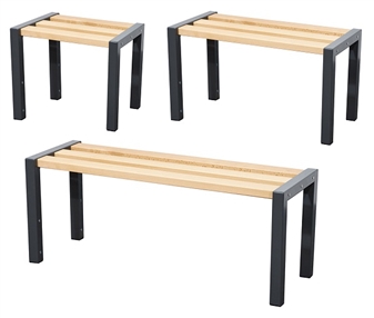 Wooden Cloakroom Benches - Single Sided 