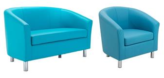 Sky Blue Armchair & Sofa 