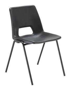 Next Day Delivery Stacking Plastic Chair - Black