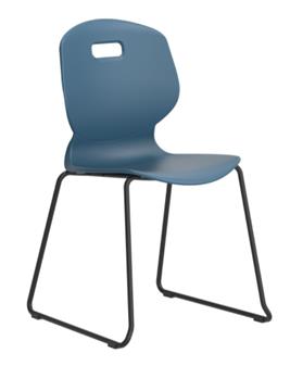 Arc Skid Base Chair - Steel Blue