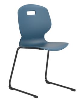 Arc Reverse Cantilever Chair - Blue Steel