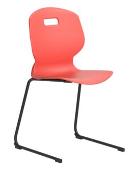 Arc Reverse Cantilever Chair - Coral