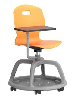 Arc Community Chair With Writing Tablet - Marigold