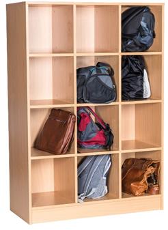 12 Space Triple Bay Bag Storage With Contents